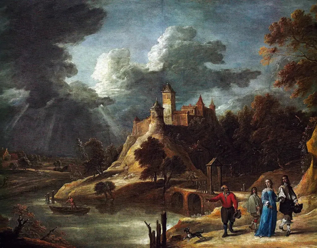 Paysage avec château - David Teniers le Jeune image 1 reproduction réalisée par Alpha Reproduction