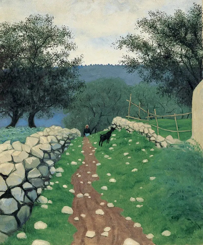 Paysage avec chèvre, Vence - Félix Vallotton image 1 copie de tableau peinte à la main