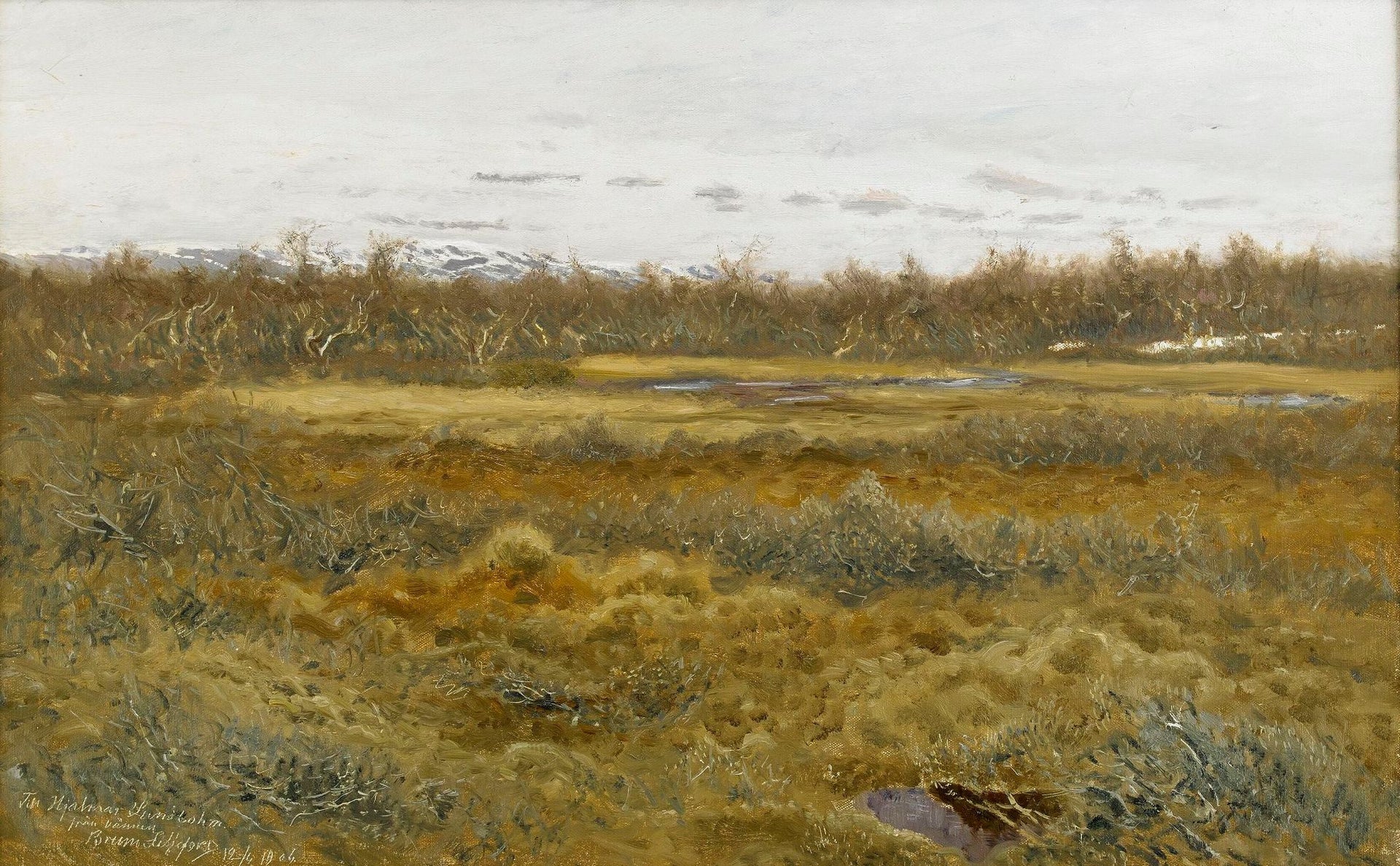 Paysage avec colline - Bruno Liljefors image 1 reproduction de peinture à l’huile