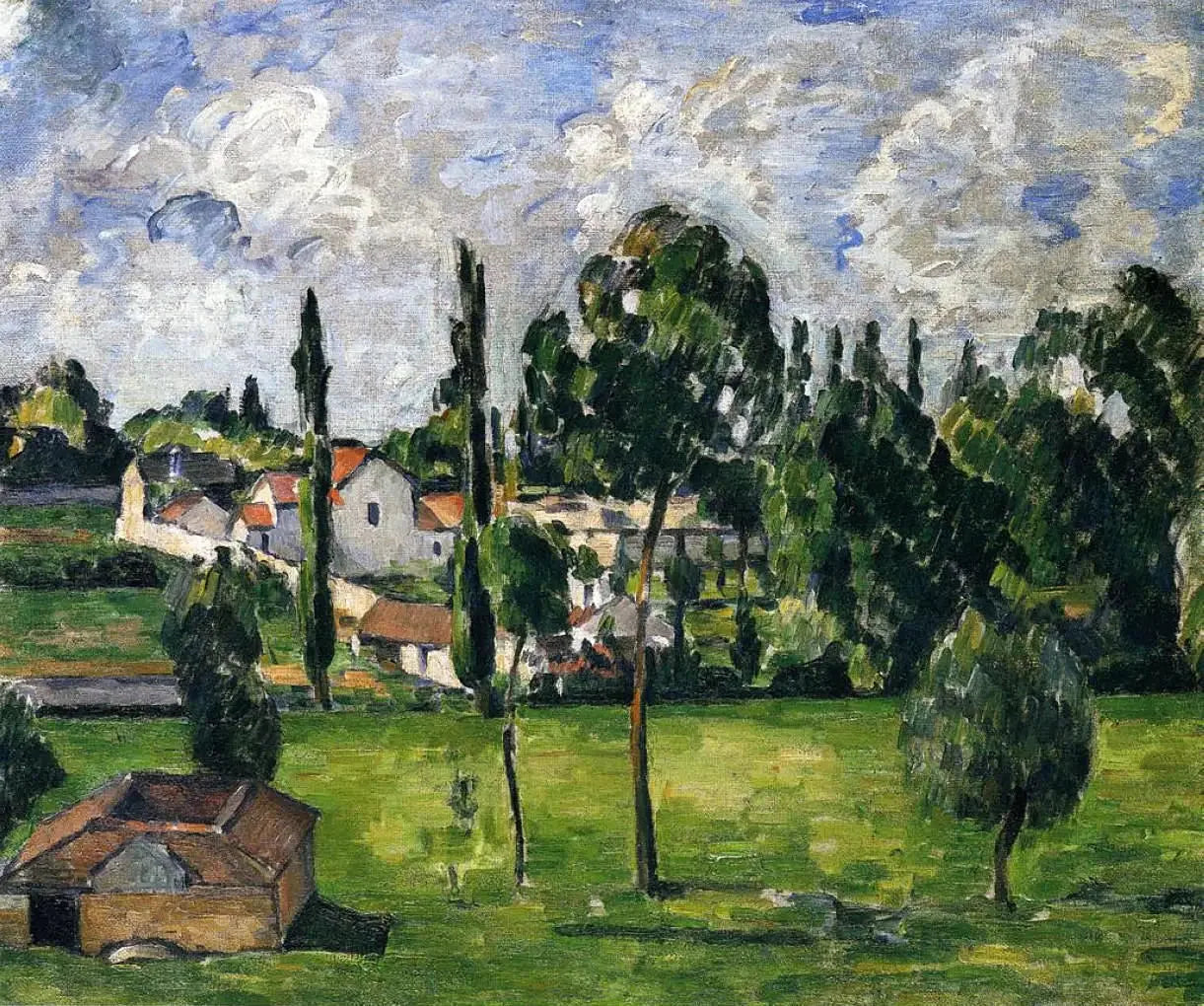 Paysage avec conduite d’eau - Paul Cézanne image 1 reproduction d’œuvre d’art à l’huile
