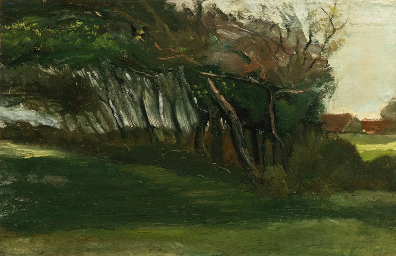 Paysage avec des arbres soufflés par le vent - Vincent van Gogh