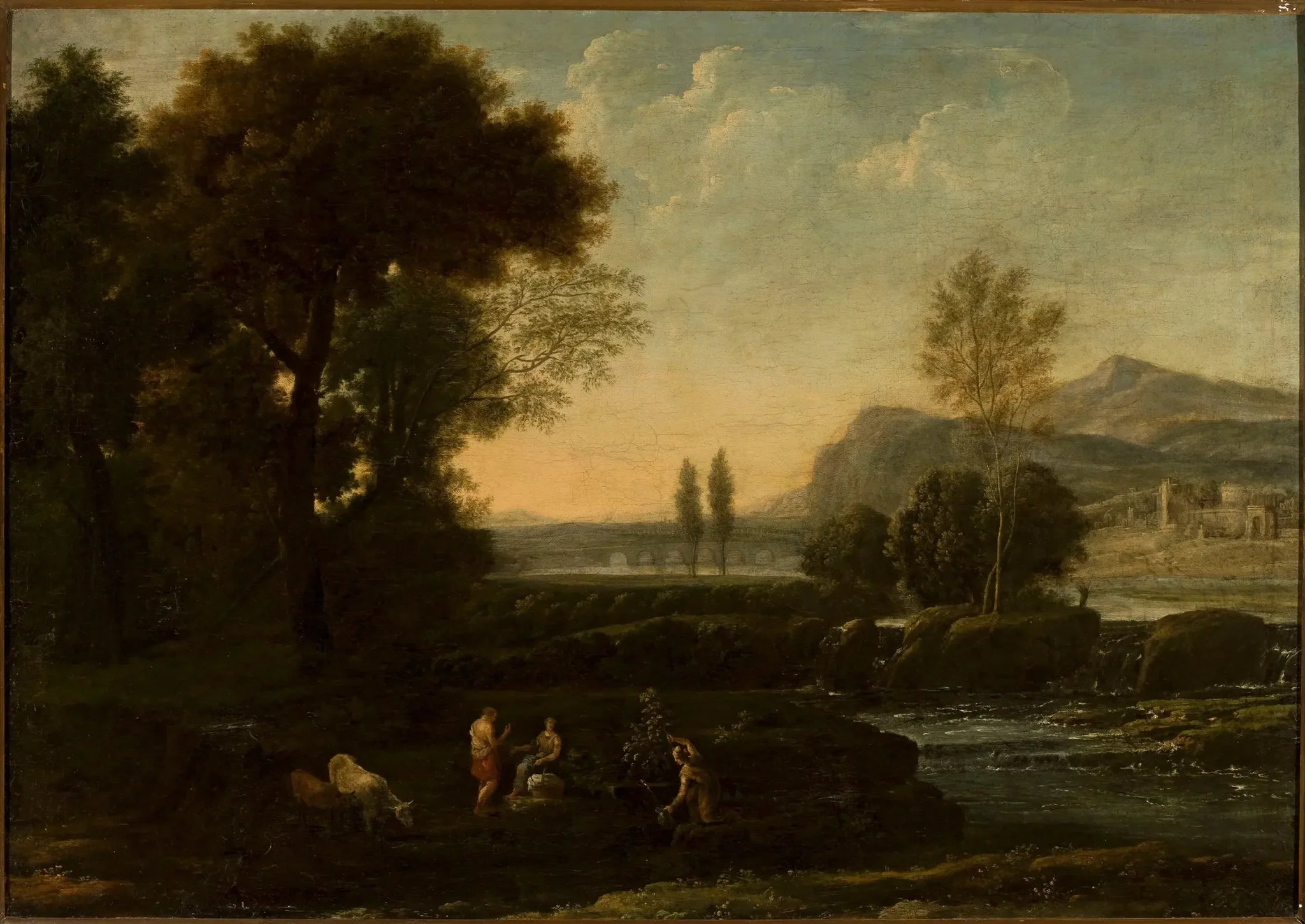 Paysage avec des bergers - Claude Lorrain image 1 copie peinte à la main à l’huile
