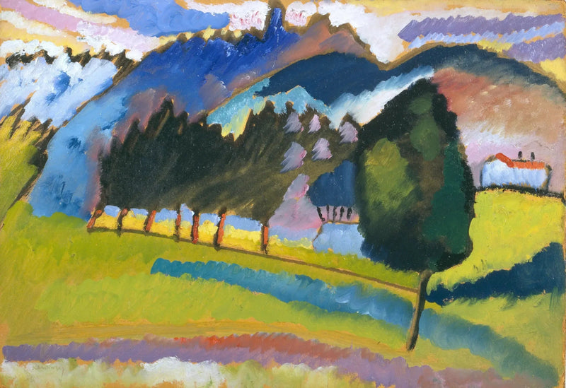Paysage avec des collines vallonnées - Vassily Kandinsky
