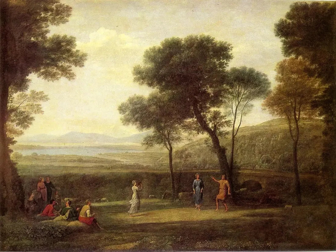 Paysage avec des figures dansantes - Claude Lorrain image 1 copie peinte à la main à l’huile