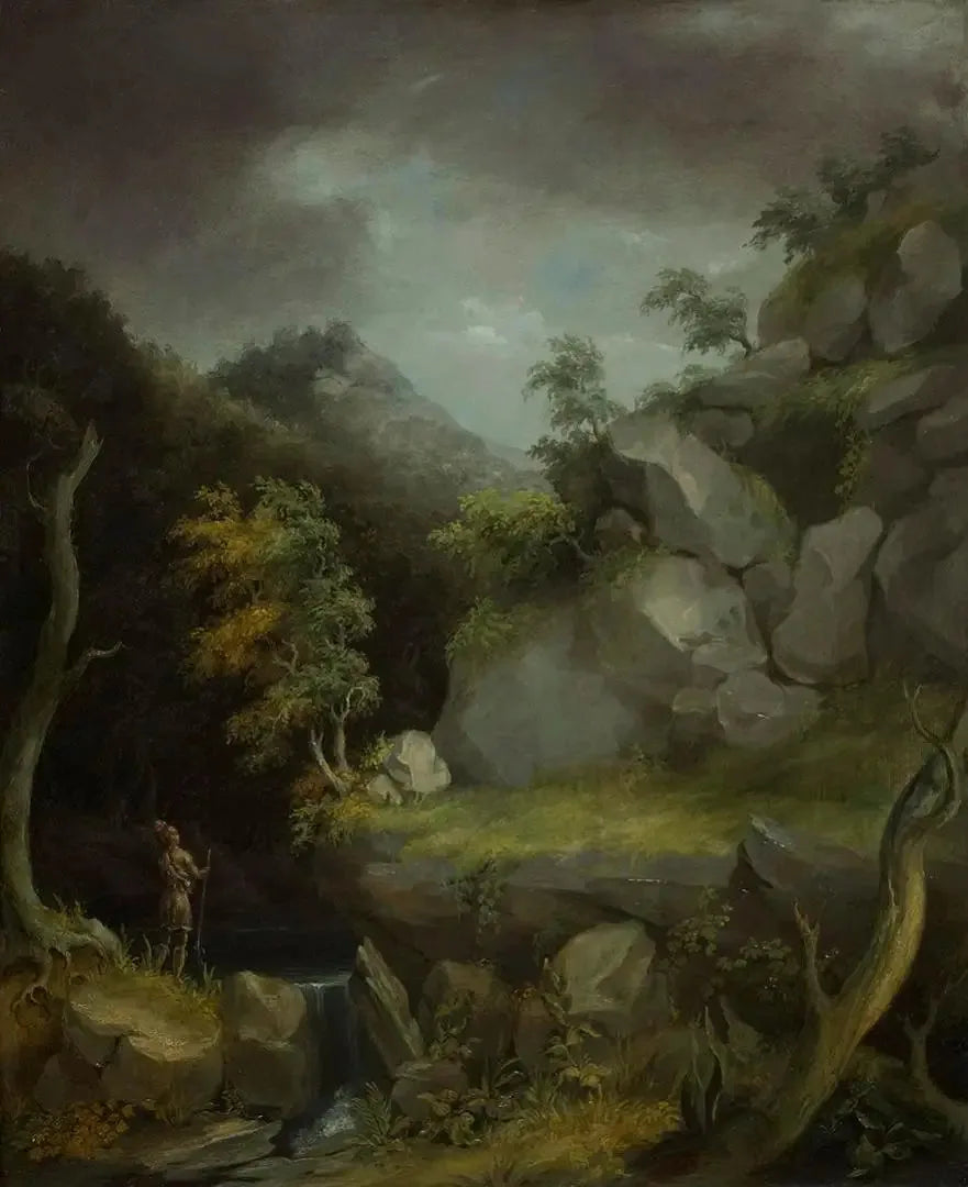 Paysage avec des Indiens - Thomas Cole image 1 copie peinte à la main à l’huile