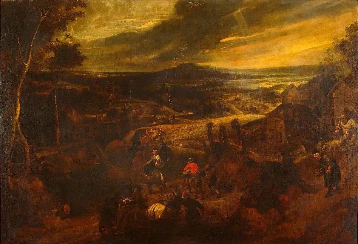 Paysage avec des paysans - Peter Paul Rubens image 1 reproduction d’œuvre d’art à l’huile