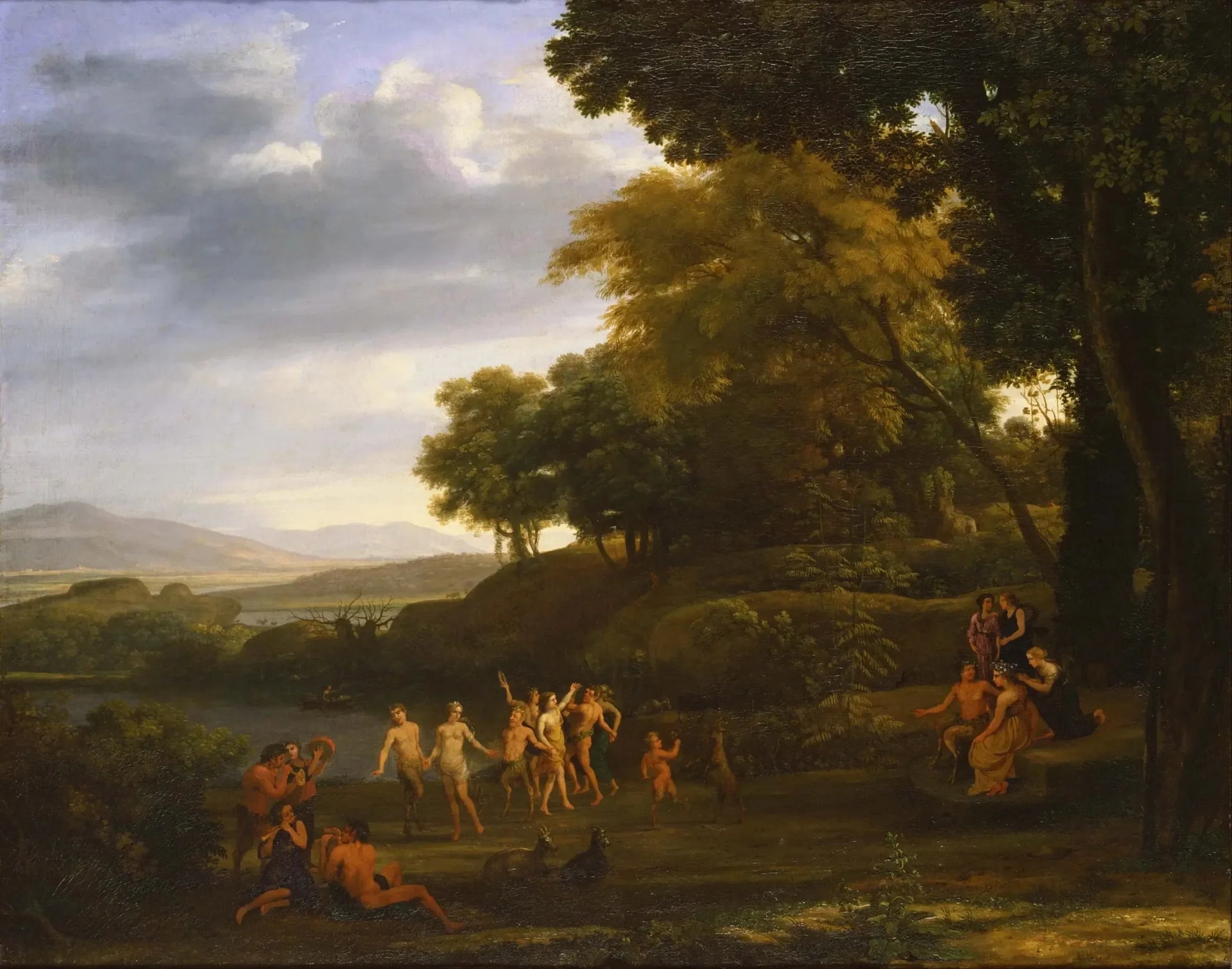 Paysage avec des satyres et des nymphes dansants - Claude Lorrain image 1 reproduction réalisée par Alpha Reproduction