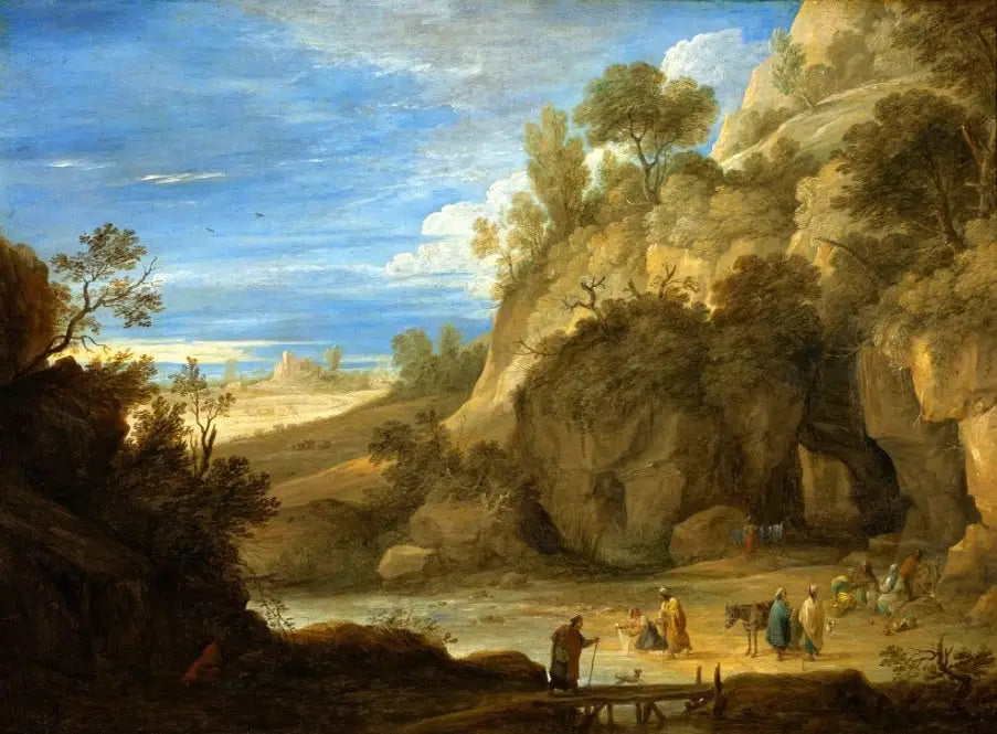 Paysage avec des Tsiganes. - David Teniers le Jeune image 1 tableau peint à l’huile sur toile