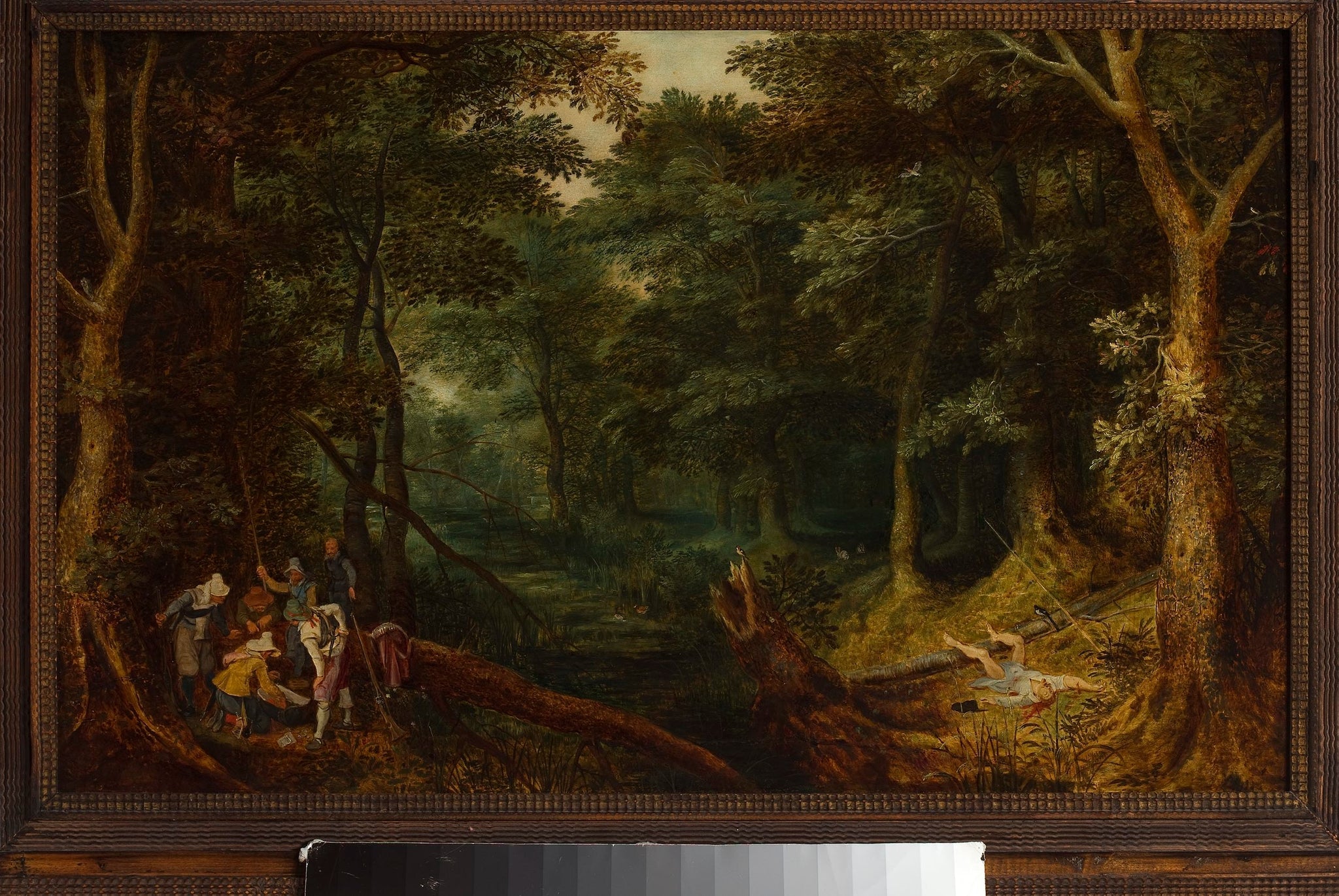 Paysage avec des voleurs partageant le butin. - Jan Brueghel l'Ancien image 1 reproduction artisanale de tableau