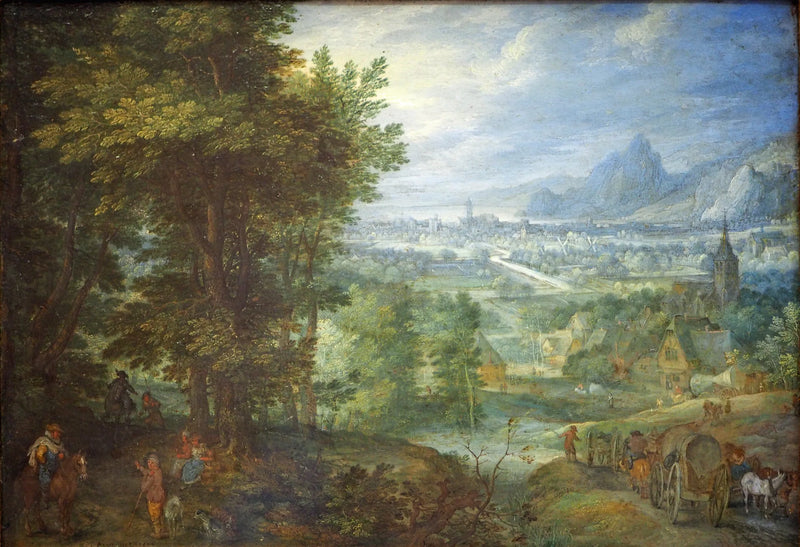 Paysage avec des voyageurs - Jan Brueghel l'Ancien