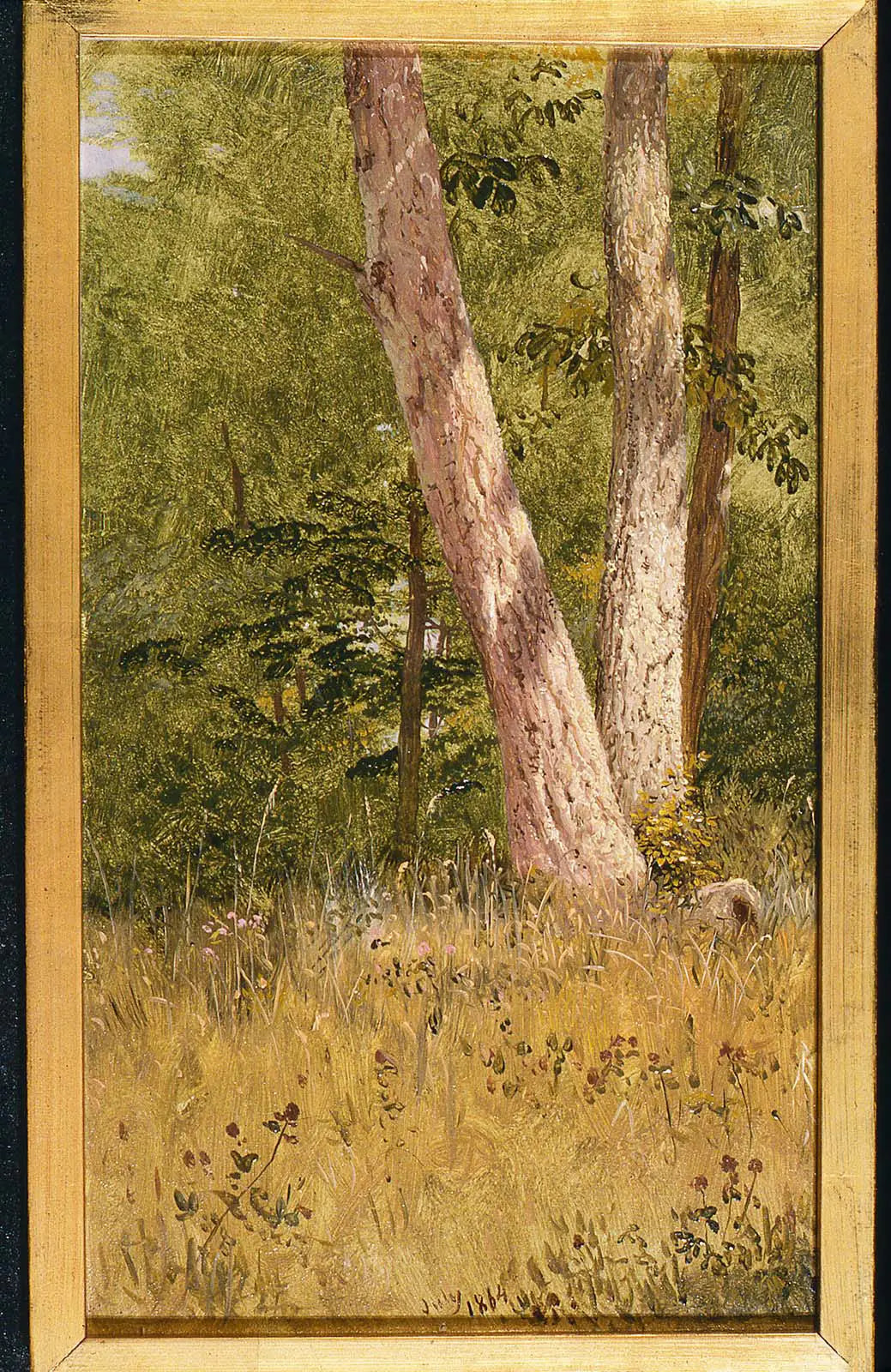 Paysage avec deux arbres - Frederic Edwin Church image 1 reproduction artisanale de tableau
