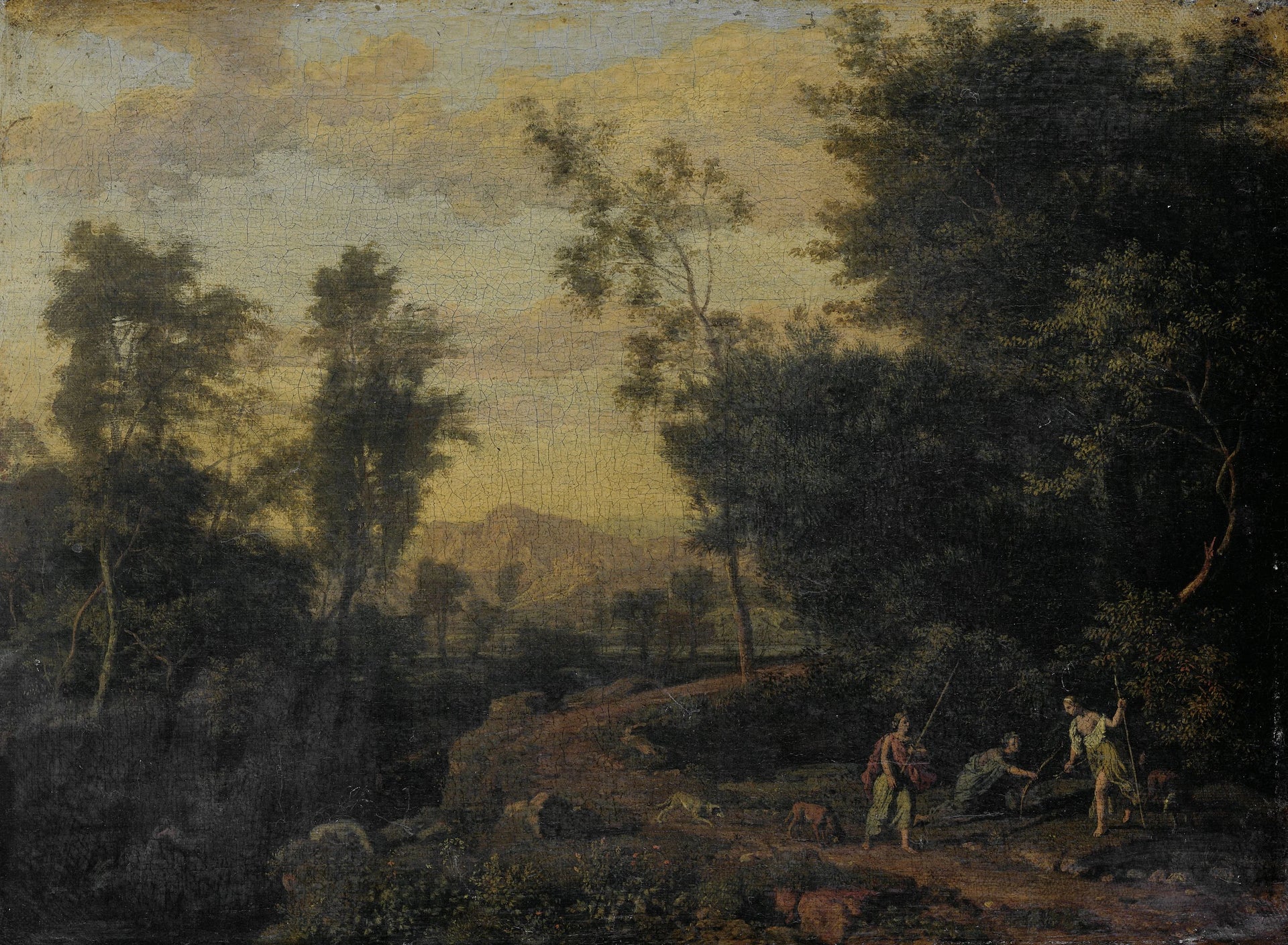 Paysage avec Diane à la chasse - Abraham Genoels