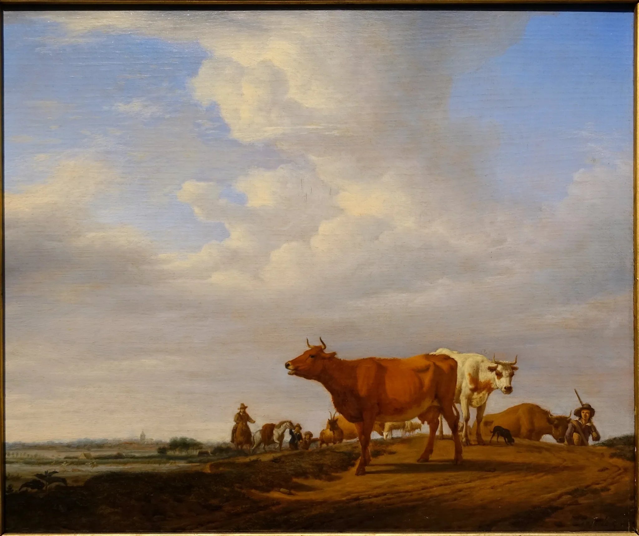 Paysage avec du bétail - Adriaen van de Velde image 1 reproduction artisanale de tableau