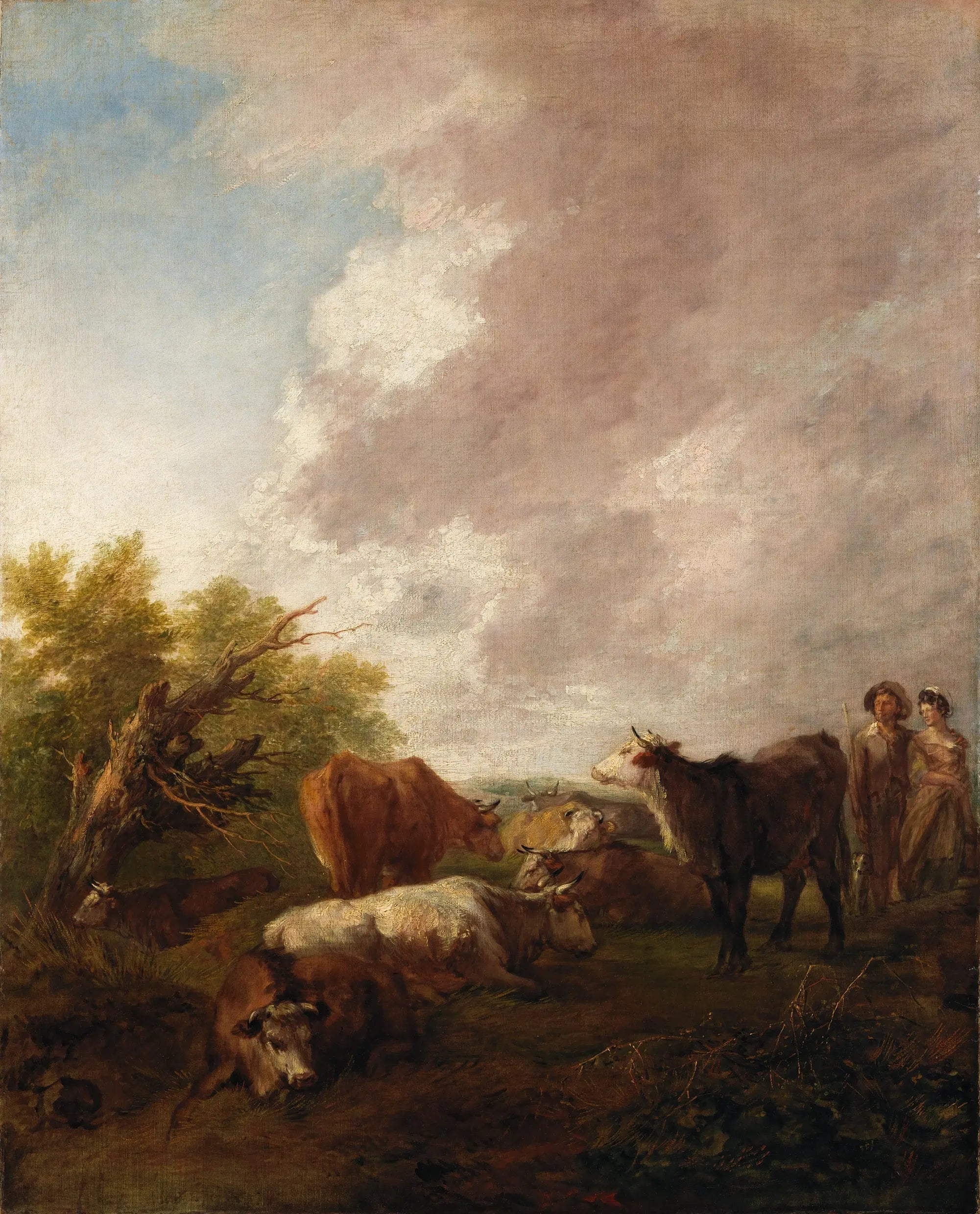 Paysage avec du bétail - Thomas Gainsborough image 1 reproduction d’œuvre d’art à l’huile