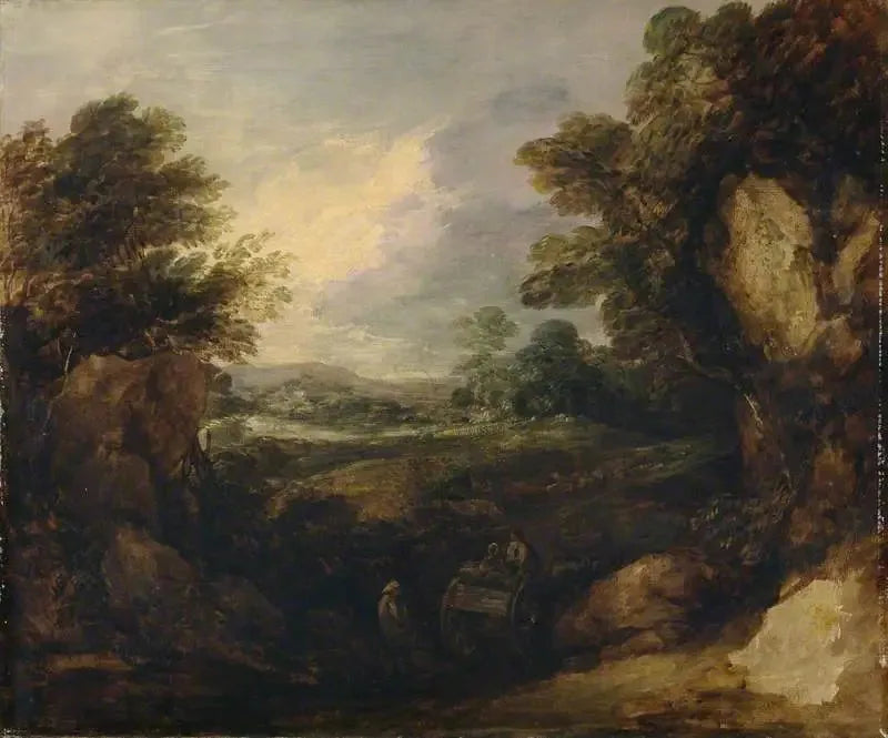Paysage avec figures - Thomas Gainsborough image 1 reproduction réalisée par Alpha Reproduction