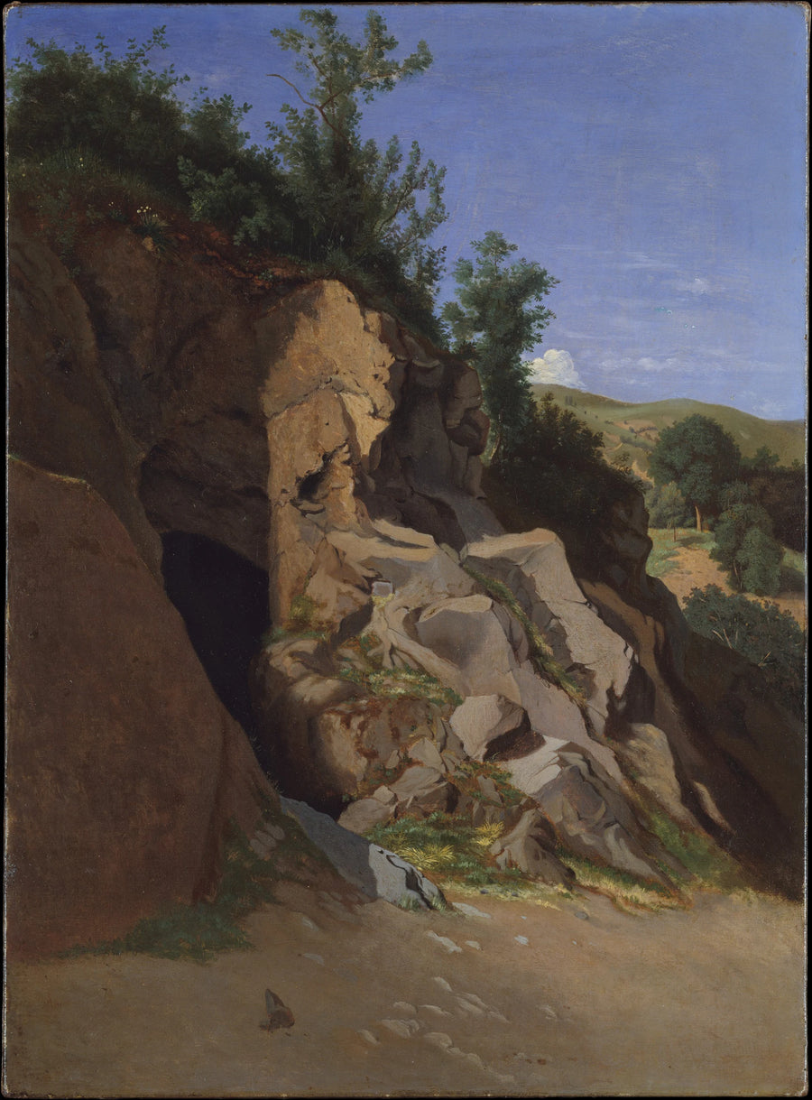 Paysage avec une grotte - Théodore Caruelle d'Aligny
