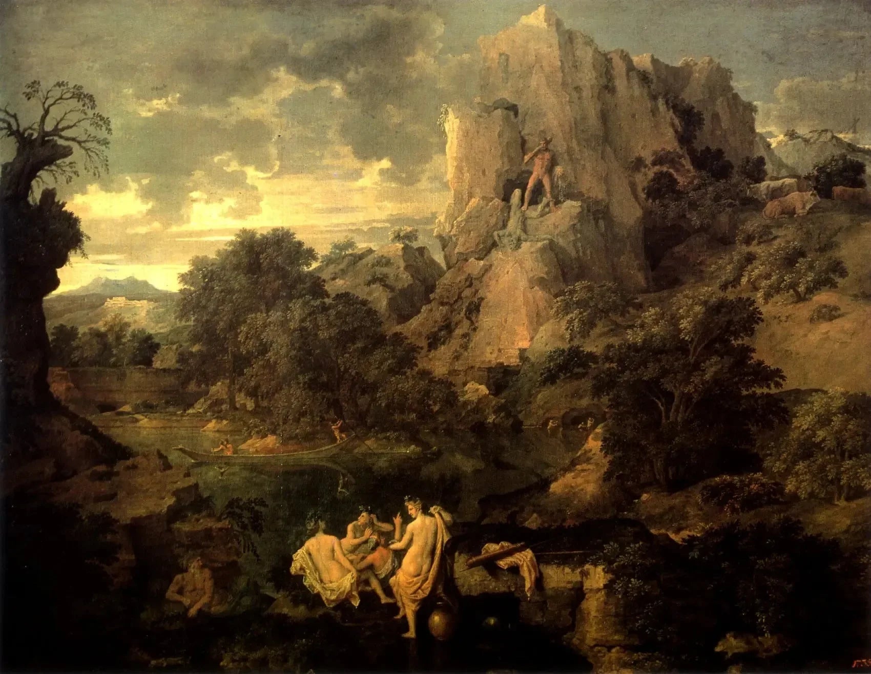 Paysage avec Hercule et Cacus - Nicolas Poussin image 1 copie peinte à la main à l’huile