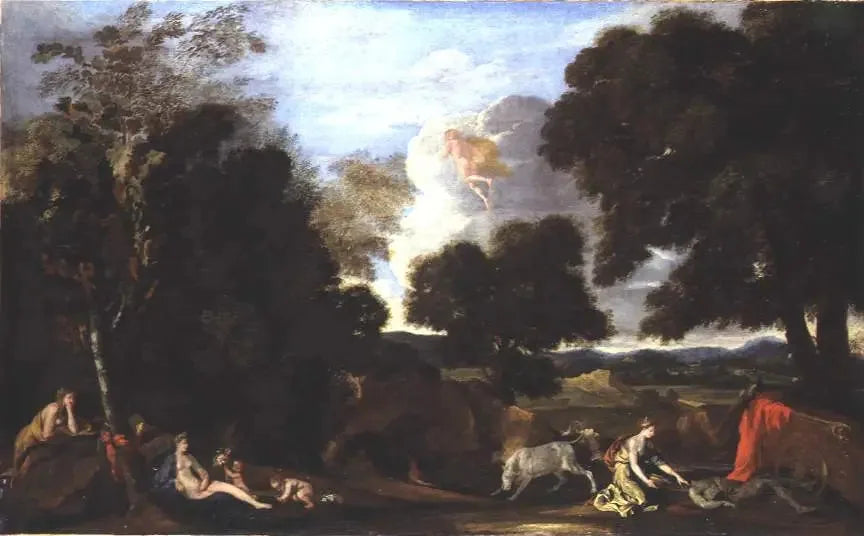 Paysage avec Junon et Argus - Nicolas Poussin image 1 reproduction d’œuvre d’art à l’huile