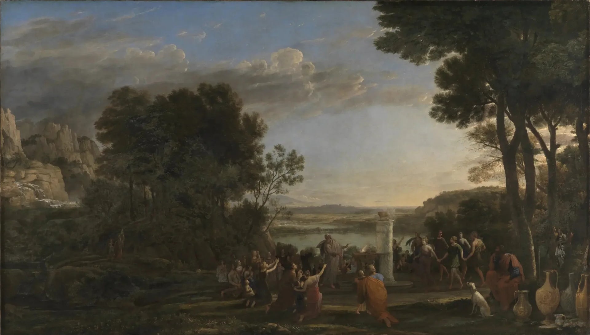 Paysage avec l'adoration du veau d'or - Claude Lorrain image 1 reproduction d’œuvre d’art à l’huile
