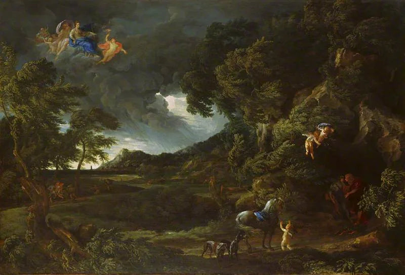 Paysage avec l'union de Didon et Énée - Carlo Maratta image 1 reproduction de peinture à l’huile
