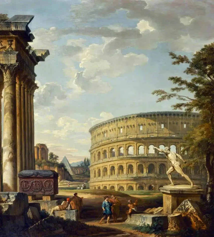 Paysage avec le Colisée - Giovanni Paolo Panini image 1 copie de tableau peinte à la main