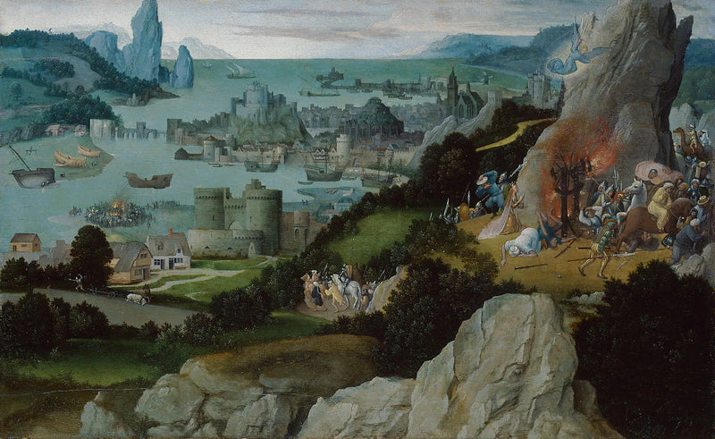 Paysage avec le martyre de Sainte Catherine - Joachim Patinier