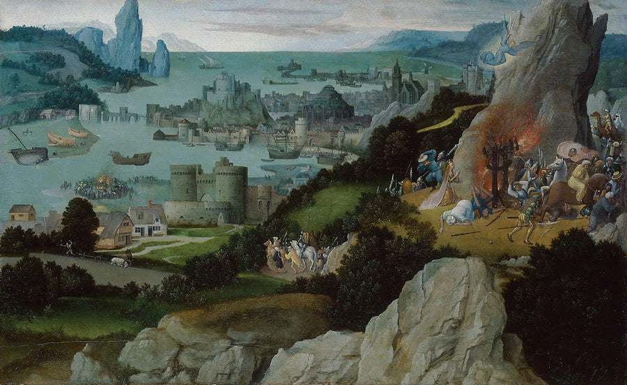 Paysage avec le martyre de Sainte Catherine - Joachim Patinier