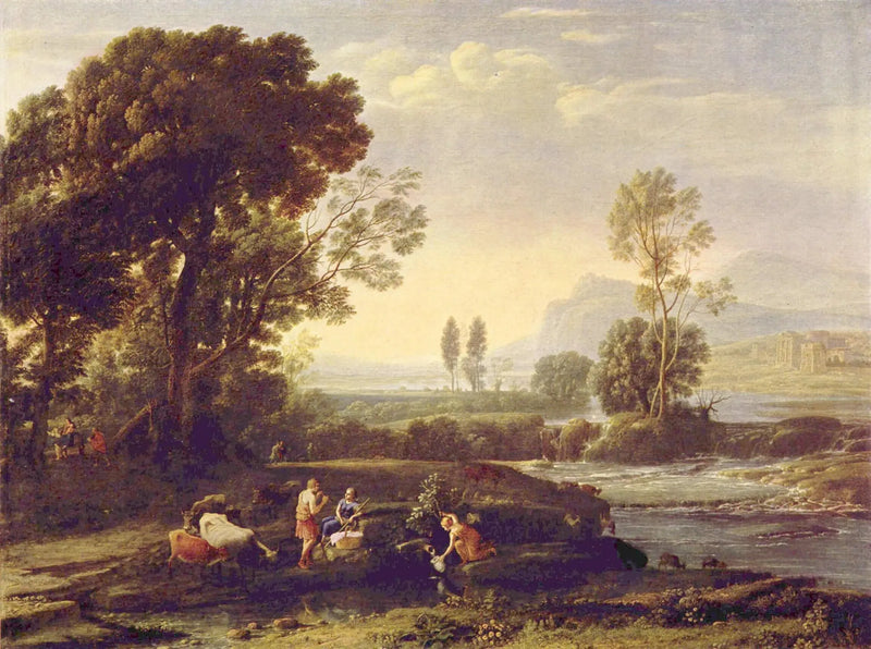 Paysage avec le repos pendant la fuite en Egypte - Claude Lorrain