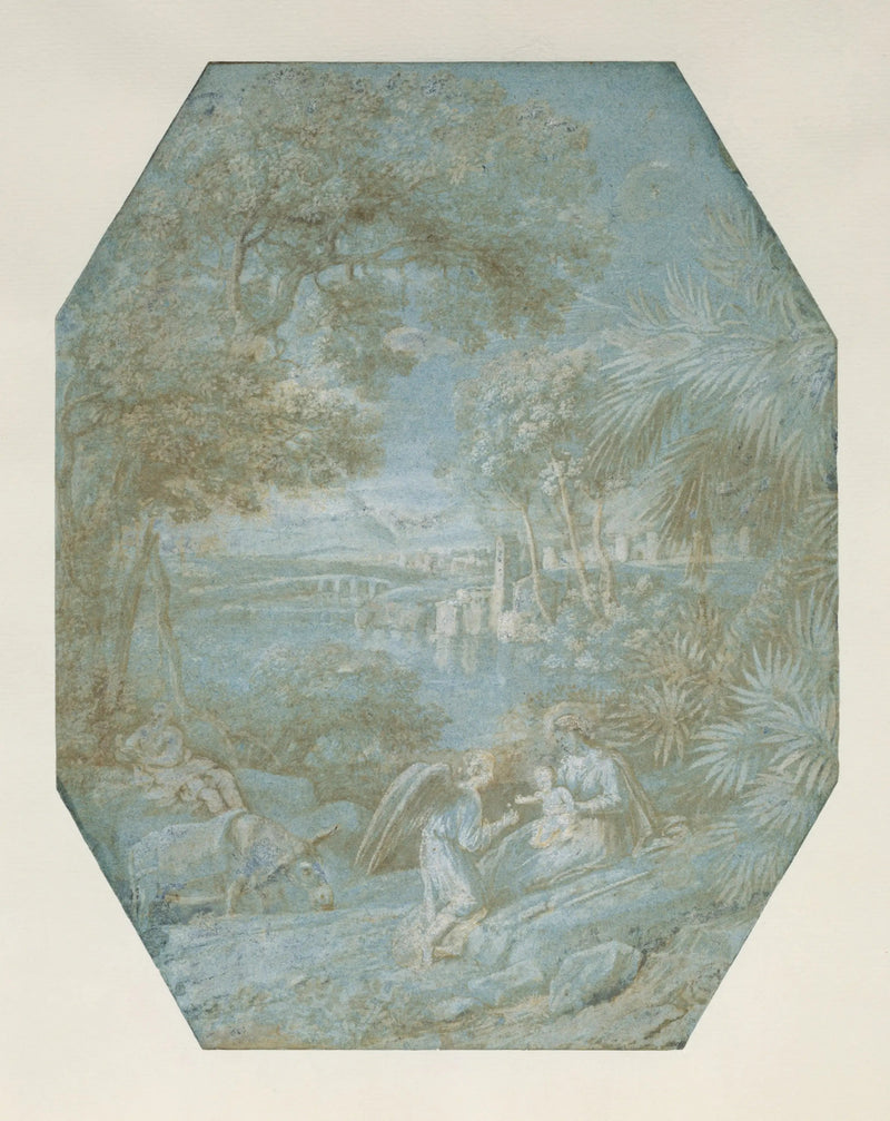 Paysage avec le repos pendant la fuite en Égypte - Claude Lorrain