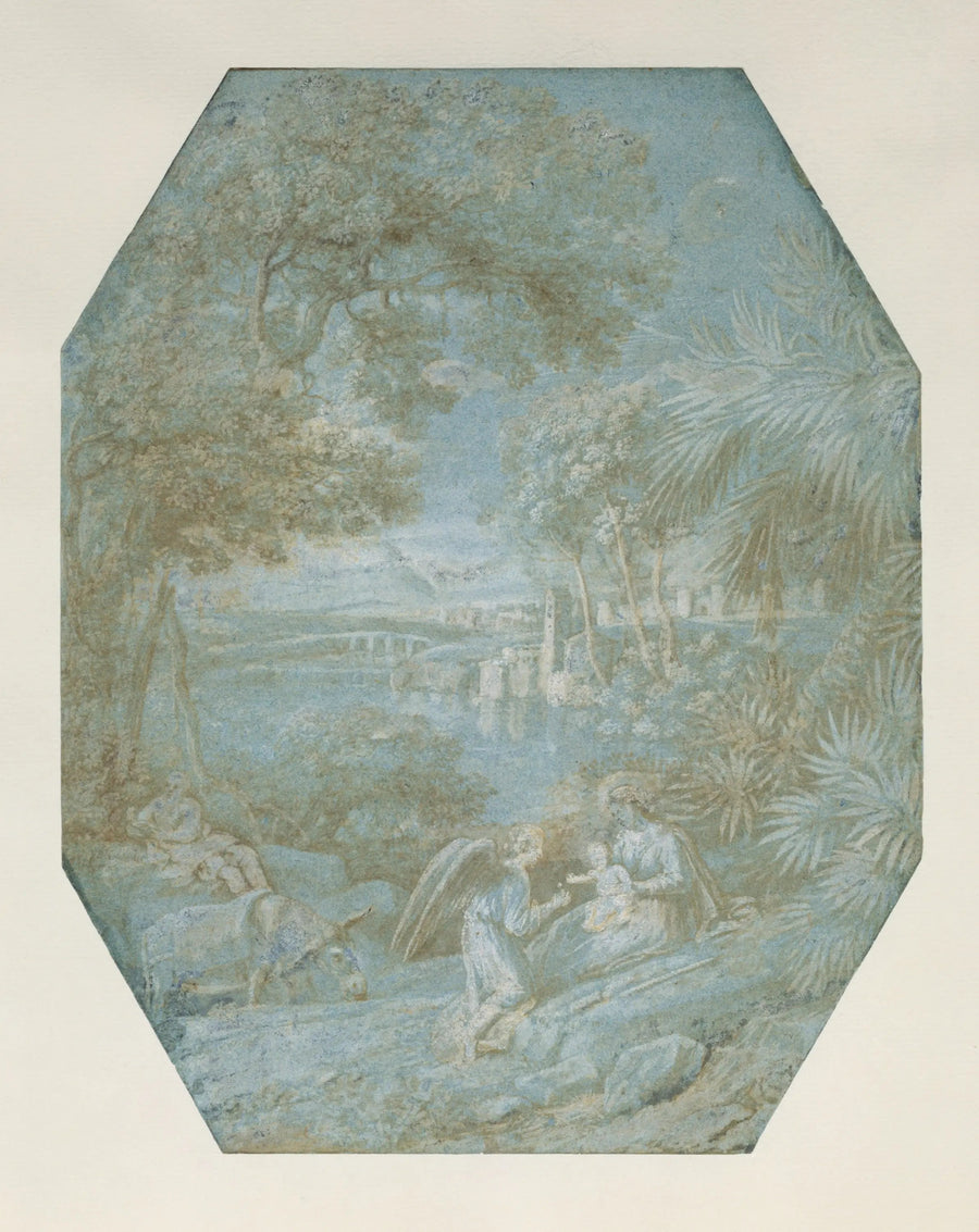 Paysage avec le repos pendant la fuite en Égypte - Claude Lorrain