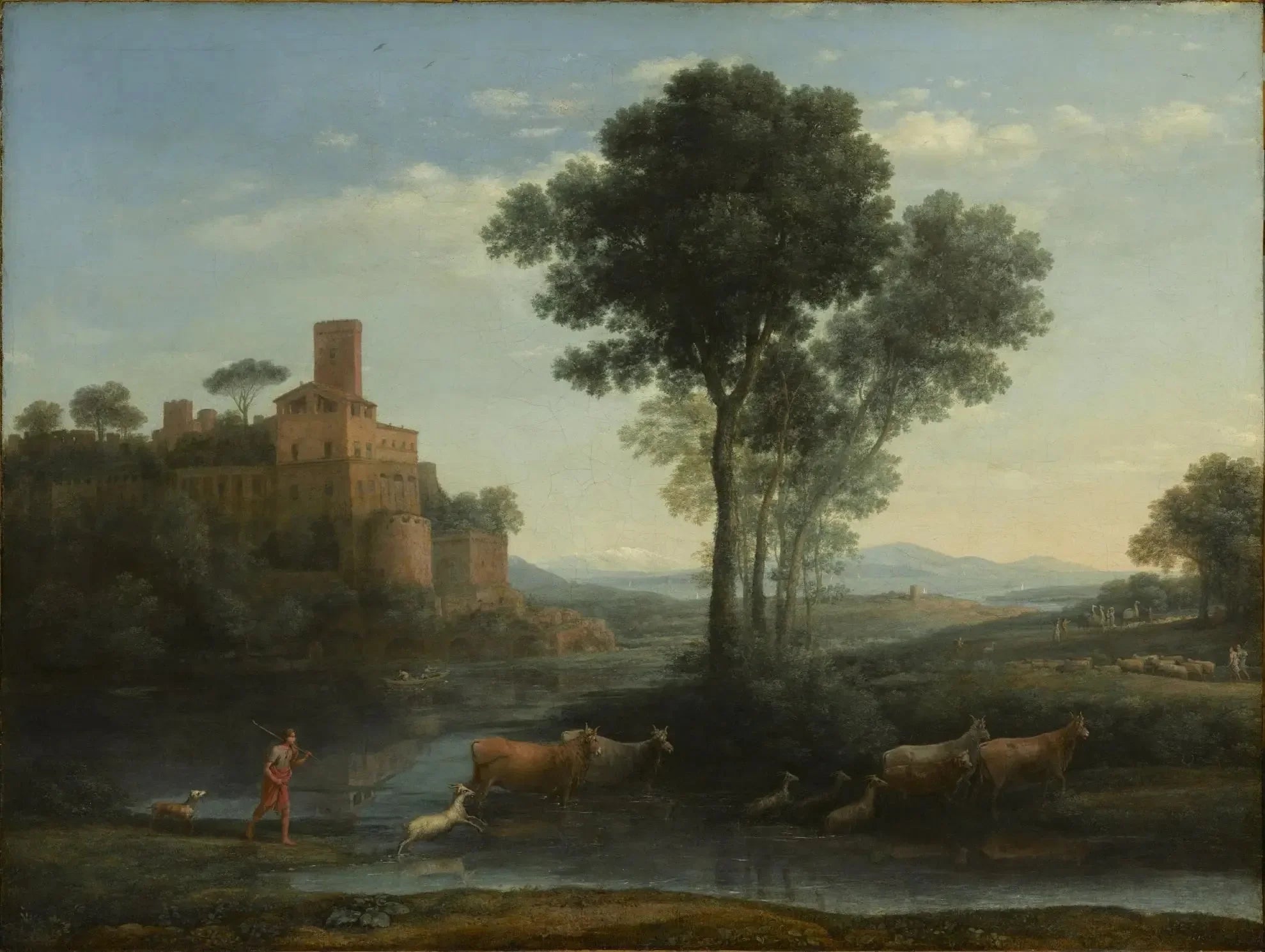 Paysage avec le voyage de Jacob - Claude Lorrain image 1 copie peinte à la main à l’huile