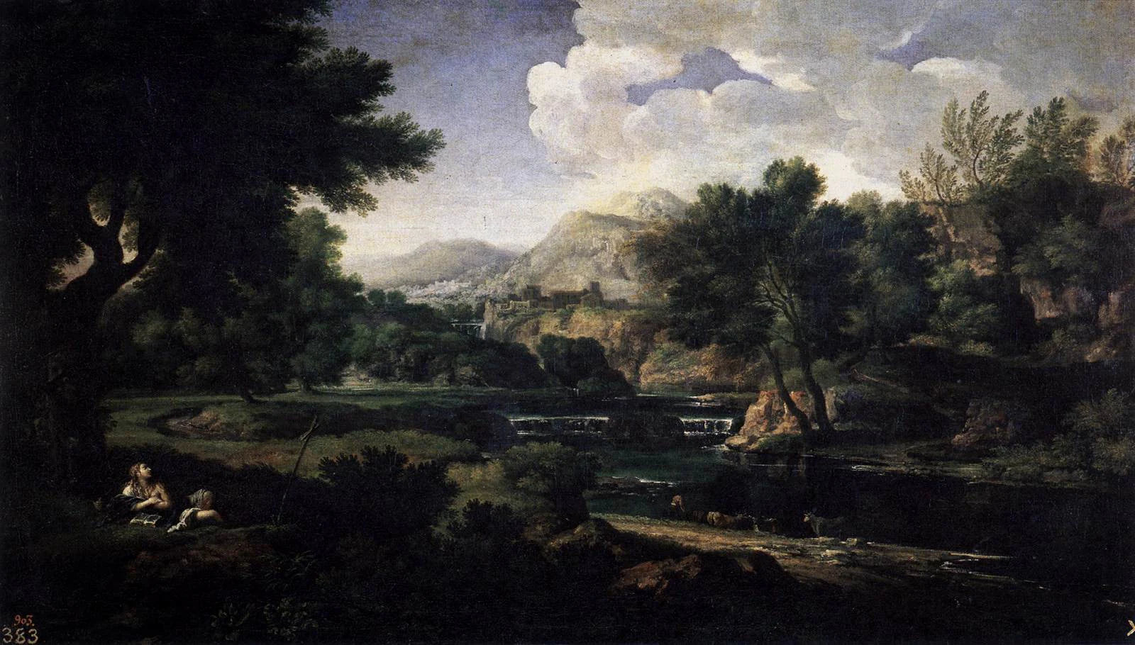 Paysage avec Madeleine adorant la croix - Gaspard Dughet