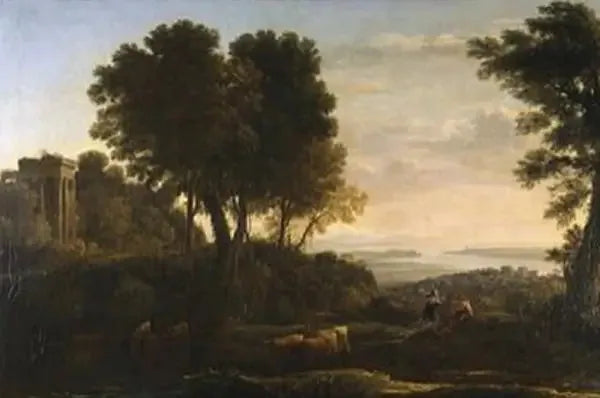 Paysage avec Mercure et Battus - Claude Lorrain image 1 copie de tableau peinte à la main
