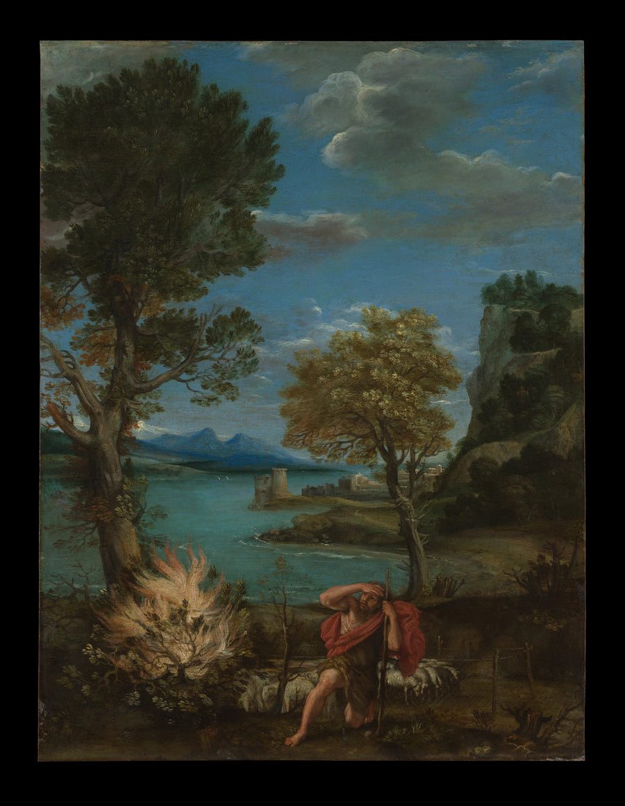 Paysage avec Moïse et le buisson ardent - Domenichino (Domenico Zampieri)