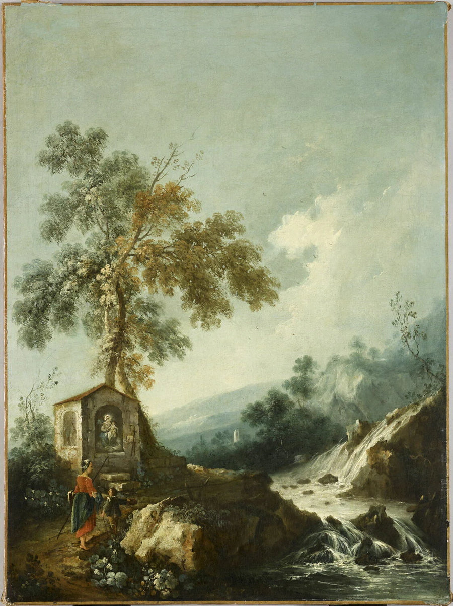 Paysage avec oratoire - Artiste inconnu