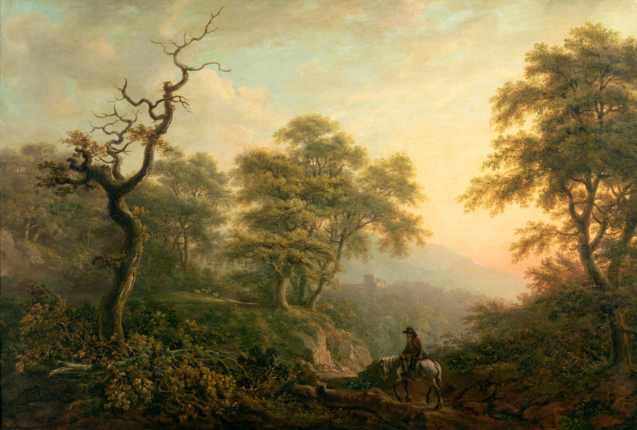 Paysage avec un personnage à cheval - Nicholas Pocock