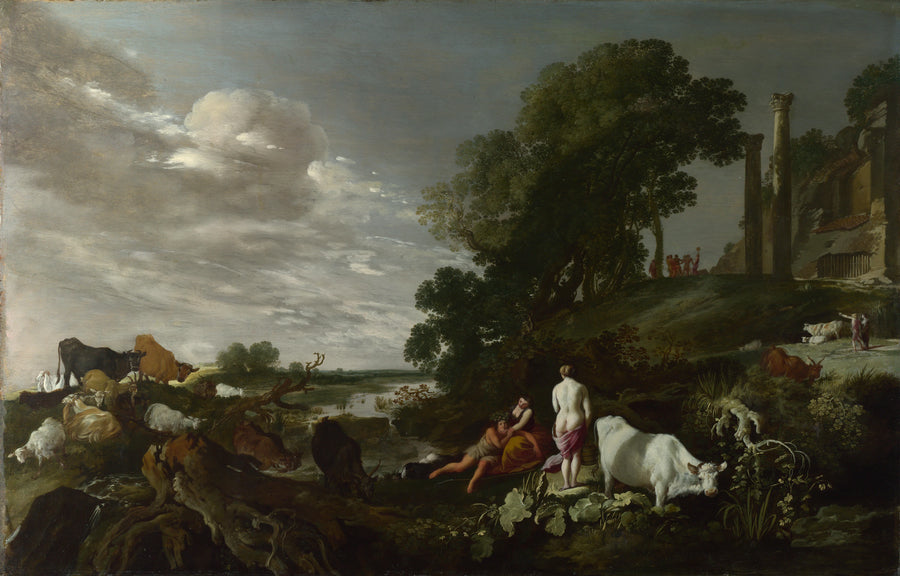 Paysage avec personnages mythologiques - Moses van Uyttenbroeck