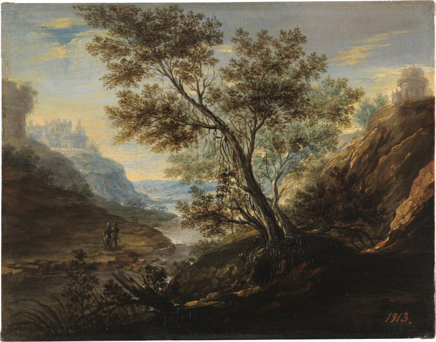 Paysage avec personnages - Pedro Rodríguez de Miranda