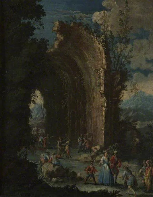 Paysage avec personnages - Salvator Rosa image 1 tableau peint à l’huile sur toile