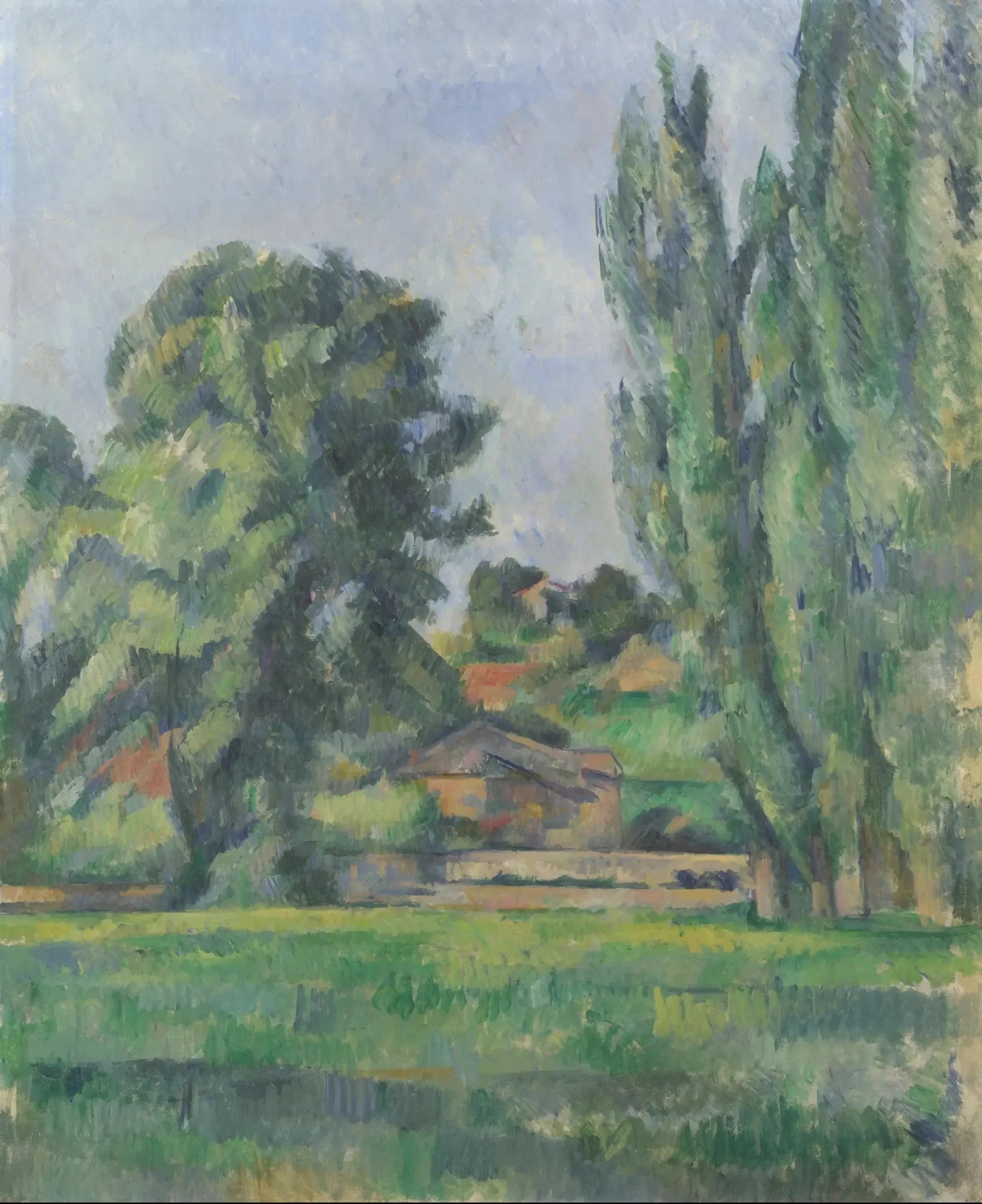 Paysage avec peupliers - Paul Cézanne image 1 copie de tableau peinte à la main