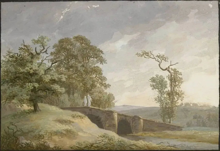 Paysage avec pont - Caspar David Friedrich image 1 reproduction réalisée par Alpha Reproduction