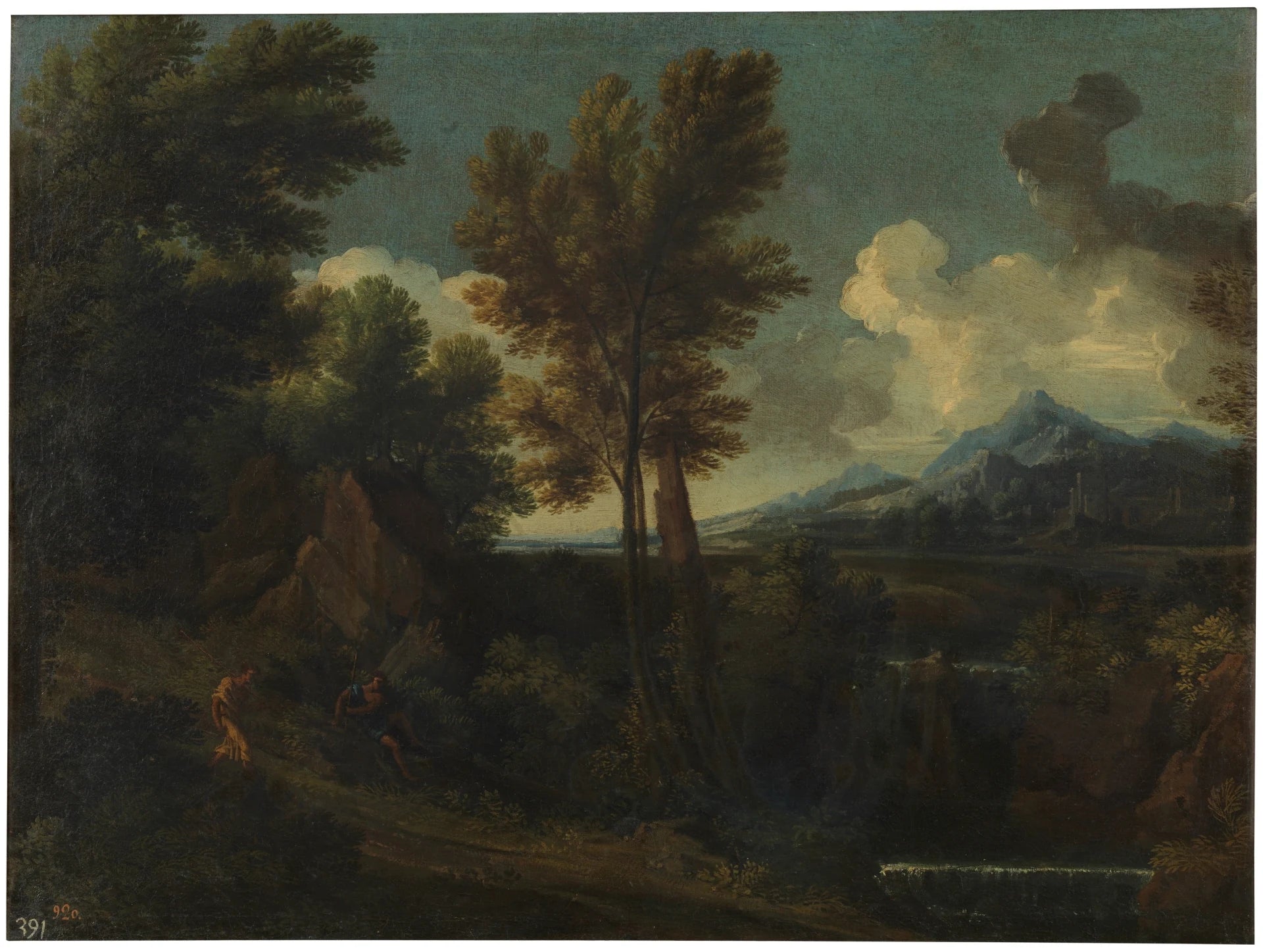Paysage avec promeneur - Gaspard Dughet