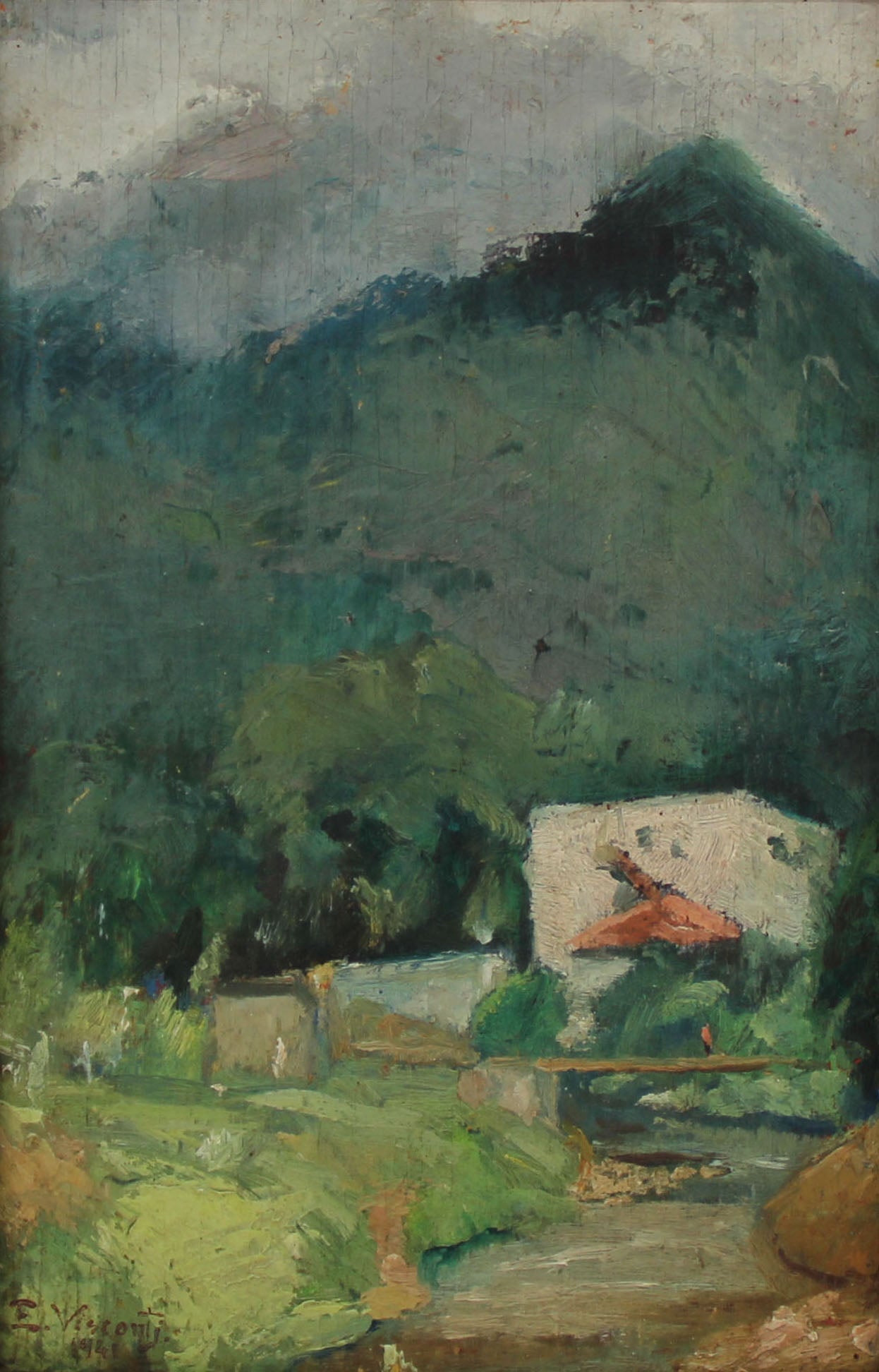 Paysage avec riacho - Eliseu Visconti image 1 copie peinte à la main à l’huile