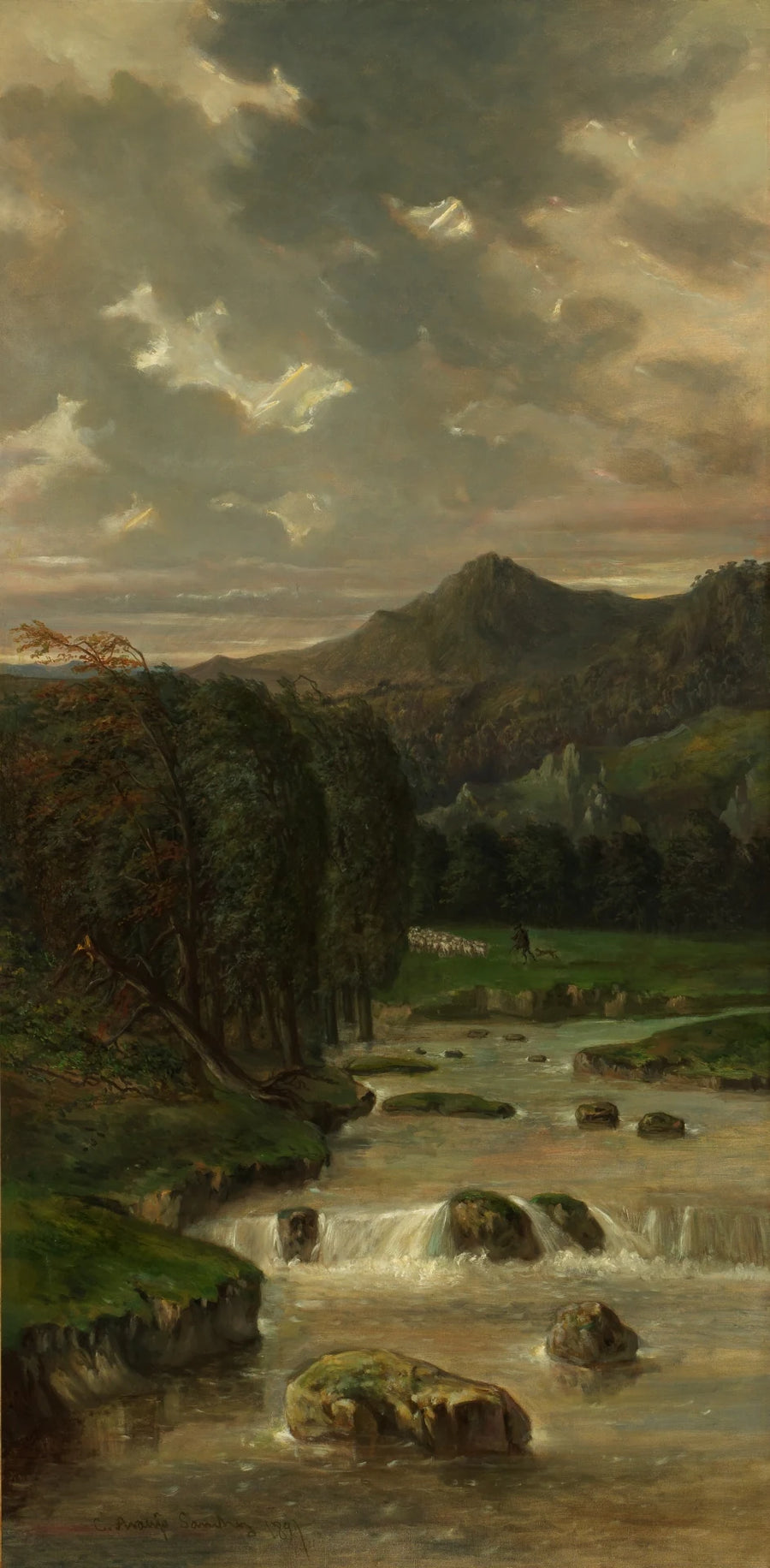 Paysage avec rivière - Ceferino Araujo