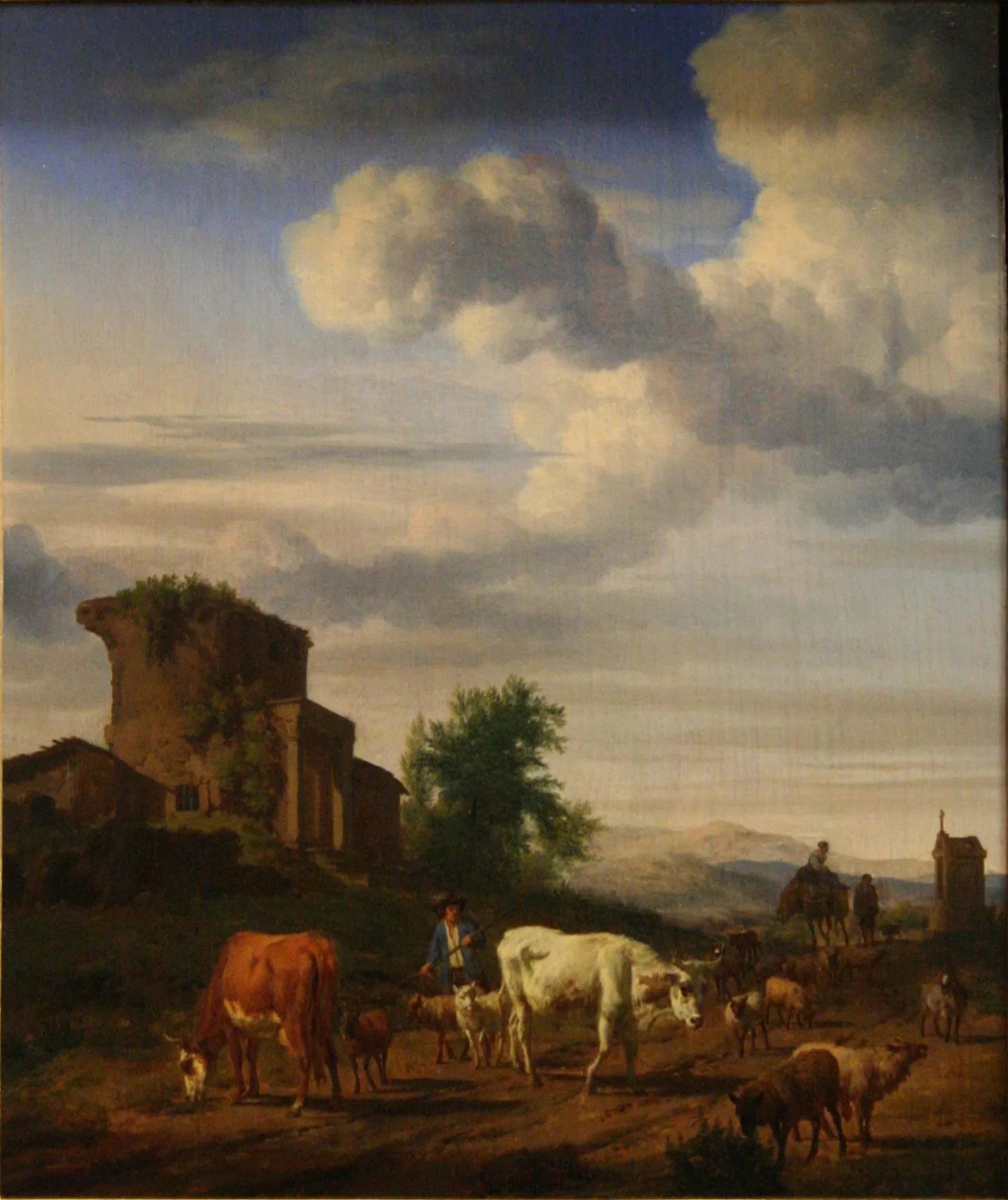 Paysage avec ruines. - Adriaen van de Velde image 1 reproduction de peinture à l’huile