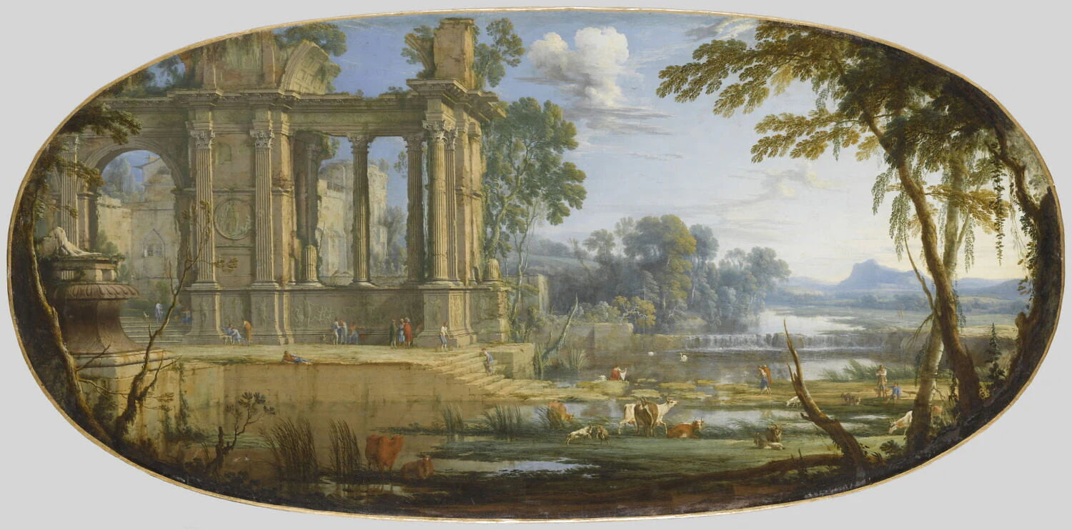 Paysage avec ruines antiques - Pierre Patel
