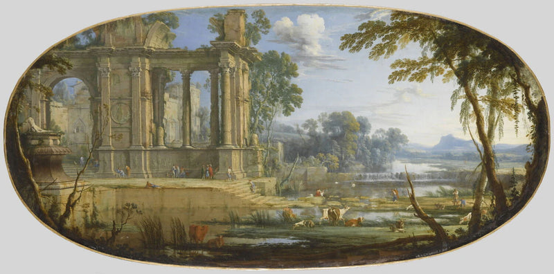 Paysage avec ruines antiques - Pierre Patel