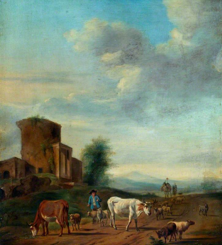 Paysage avec ruines et personnages - Adriaen van de Velde