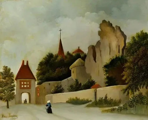 Paysage avec ruines - Henri Rousseau image 1 copie peinte à la main à l’huile