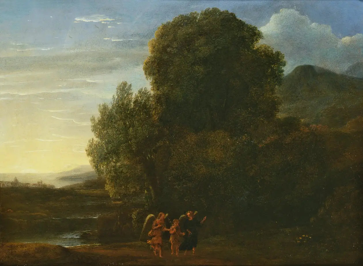 Paysage avec saint Jean Baptiste - Claude Lorrain image 1 reproduction artisanale de tableau
